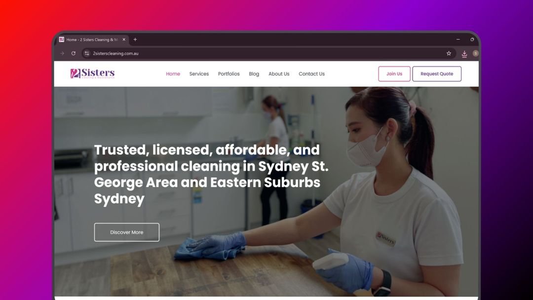 2 Sisters Cleaning – Website Design & Digital Presence Enhancement